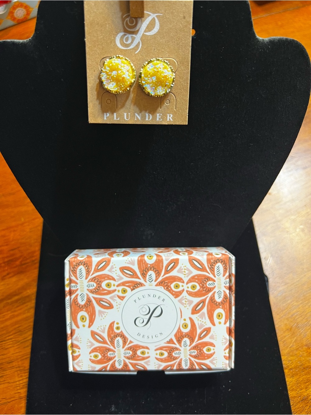 Plunder Yellow Sparkle Druzy Stud Earrings